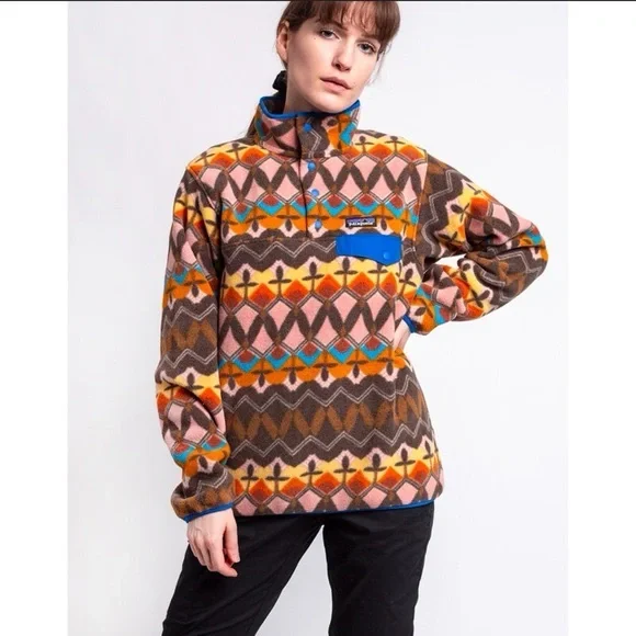 Patagonia Anthos Pink Lightweight Synchilla Snap-T Fleece Pullover - Picture 4 of 5